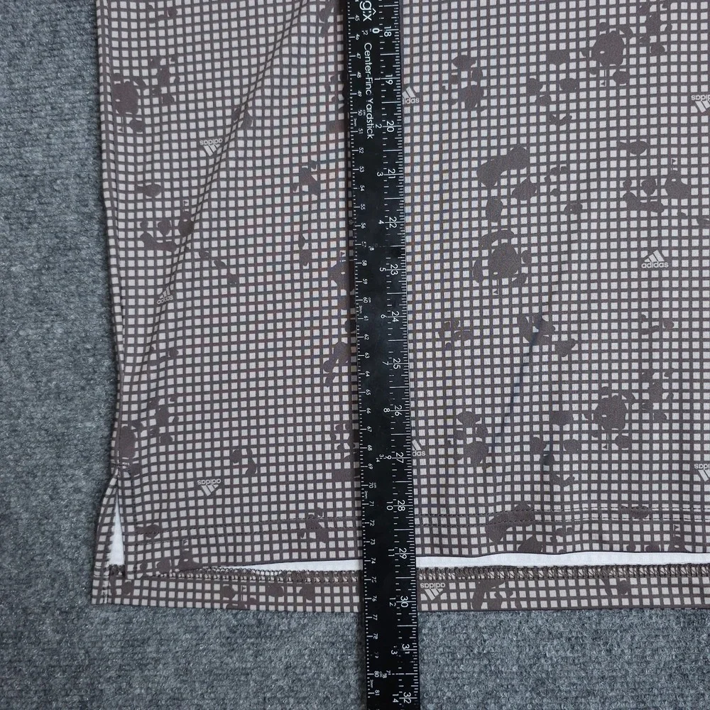 Adidas Ultimate365 Golf Polo Shirt Mens XL Grey Grid Splatter Print Performance